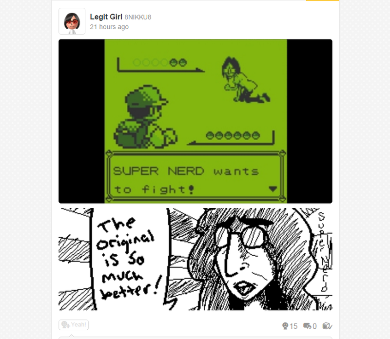 Illustration for article titled Pokémon Red, Blue and Yellow's Miiverse Is Amazing